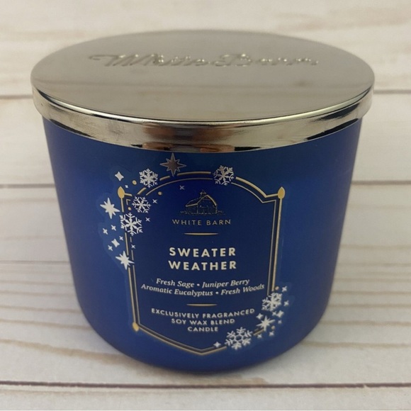 NIB Bath & Body Works “Sweater Weather” 3-Wick Candle. - Picture 2 of 5